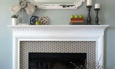 Stencil a New Fireplace Surround