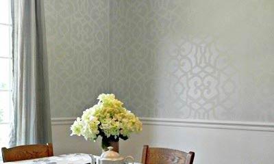 Sophisticated Dining Room Stenciling