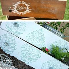 Upcycle Old Dresser Drawers with Stencils