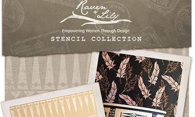 NEW Designer Stencil Collection: Raven + Lily Stencil