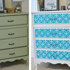 Easy Stenciled Dresser Makeover