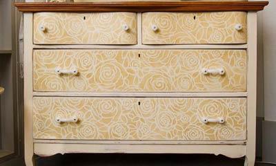 Top Drawer Stenciling with 3 Oaks Studio!