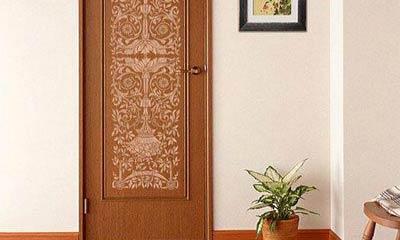 Stylish and Welcoming Stenciled Doors