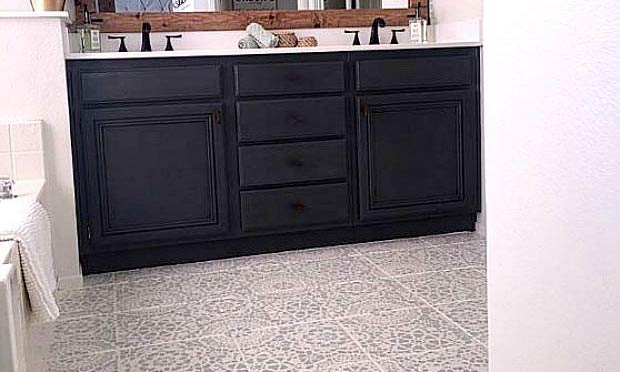 Tips for Painting Bathroom Tile with Floor Stencils