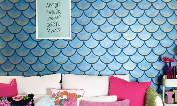 Mermaids & Wall Stencils: The Prettiest Decorating Craze