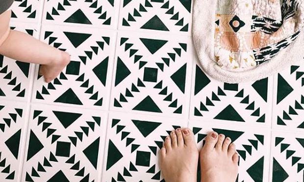 14 Reasons Floor Stencils are Better Than Bathroom Tiles