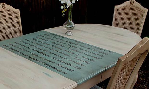 Furniture Stenciling: French Menu Lettering Stencil