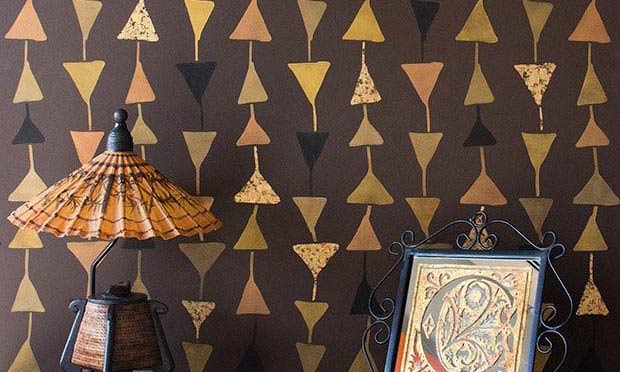 How to Stencil: Metallic Tribal Wall Finish