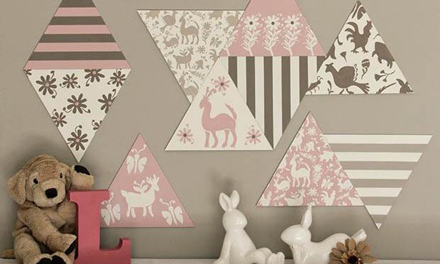 DIY Nursery Wall Decor: Adorable Otomi Stenciled Wood Shapes