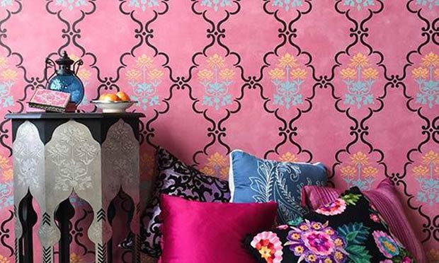 How to Stencil an Exotic Indian Retreat Space