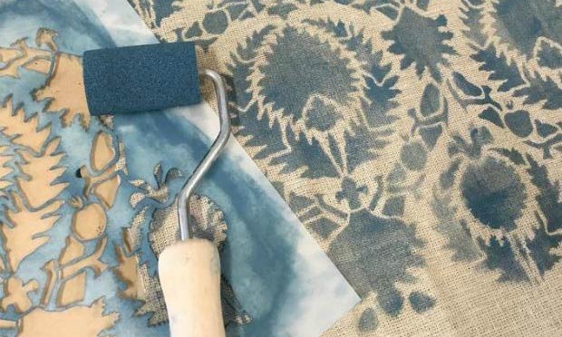 DIY Stenciled Fabric, How to Stencil Fabric