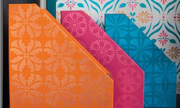 Colorful DIY Organizing Ideas with Stencils