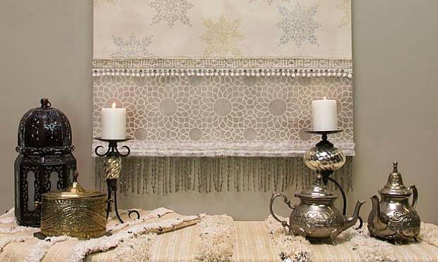 Stencil How To: DIY Moroccan Wedding Blanket for a Winter Wall Hanging