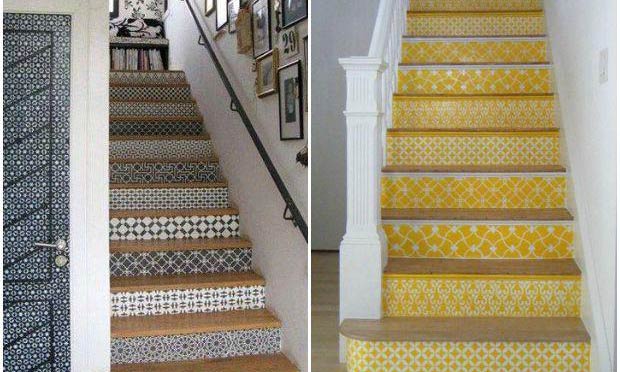 The Hottest Home Decor Trend: Stenciled Stairs
