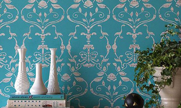 Stencil How-to: Stamping the Splendor Damask
