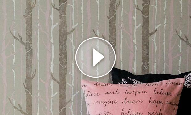 Branch Out and Stencil a Tree Wallpaper Look