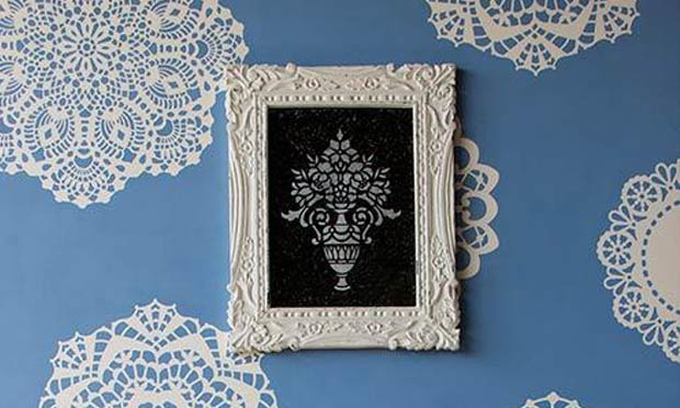 Stencil How-to: Lovely Lace Doily Wall