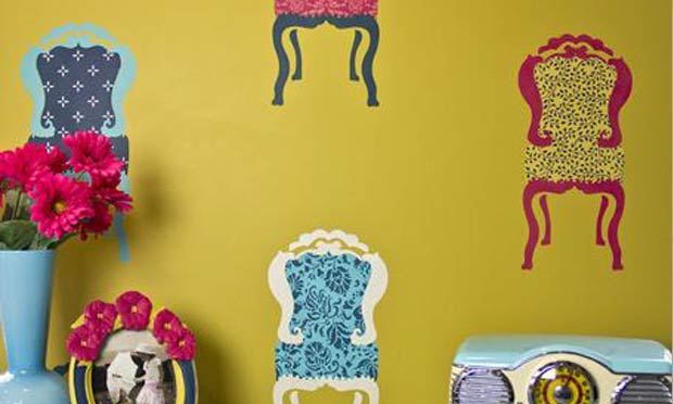 Stencil How-to: Patterned Parlor Chairs