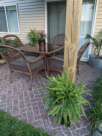 Painted Faux Brick Patio in Country Sampler Magazine!