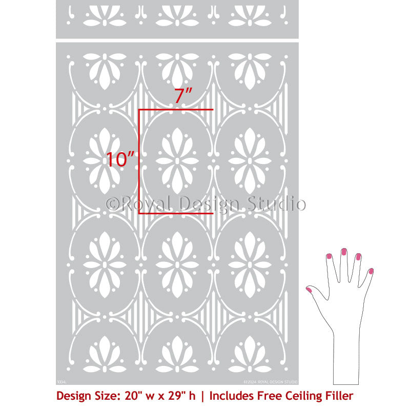 Swedish Floral Allover Stencil
