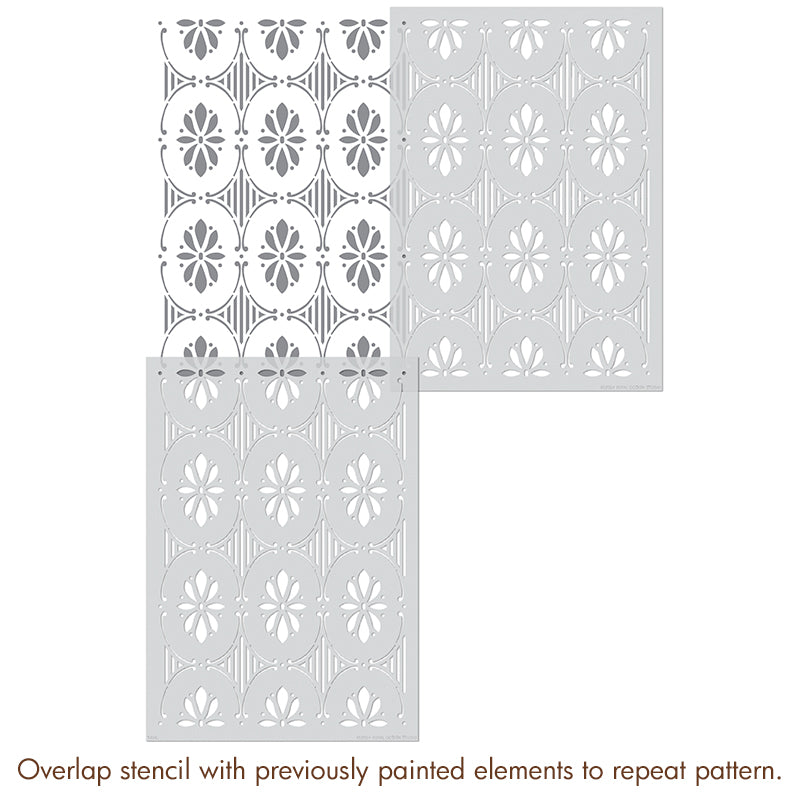 Swedish Floral Allover Stencil