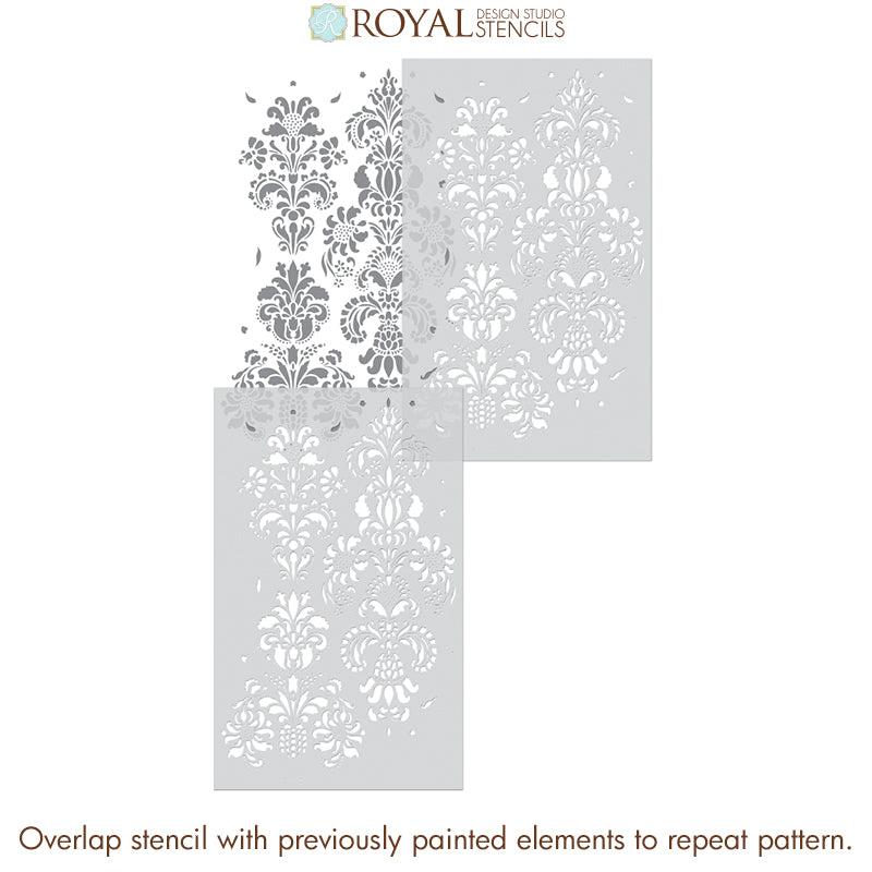 Delicate Floral Wall Stencil