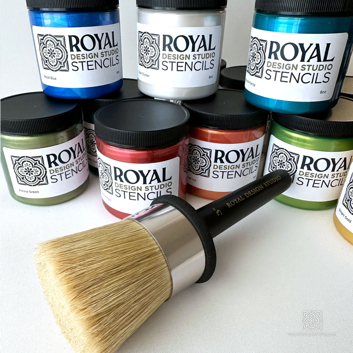 3" Stencil Brush and 8oz Stencil Creme Bundle