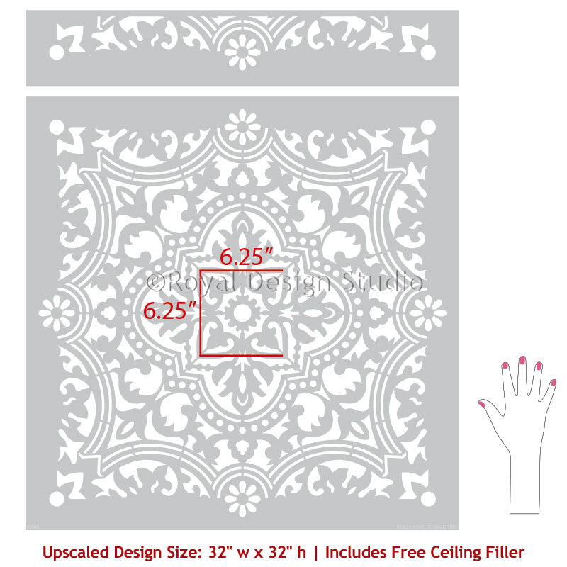 Upscaled Anatolia Tile Stencil