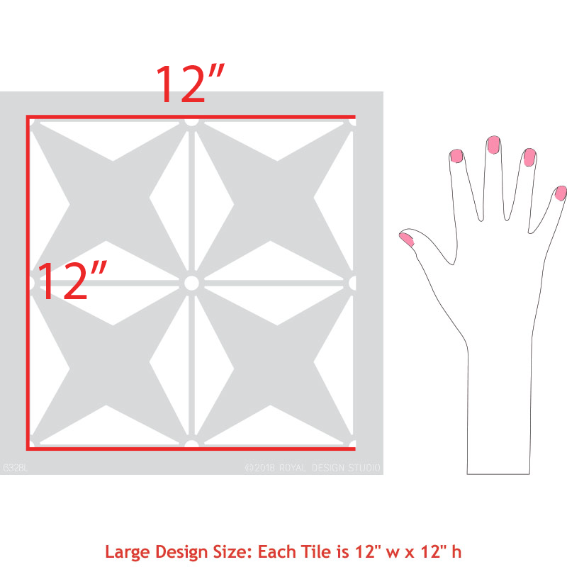 Pinwheels Tile Stencil