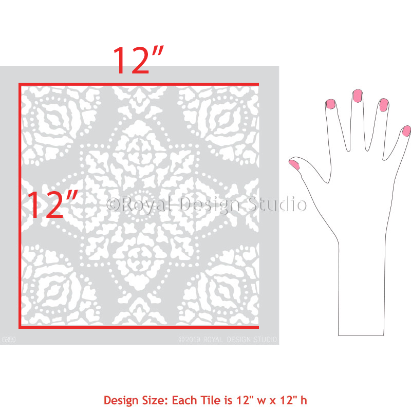Bagru Block Print Tile Stencil