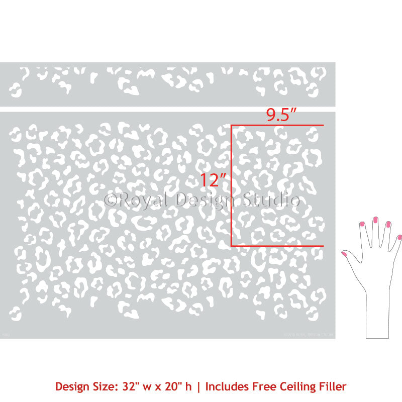 Leopard Spots Wall Stencil