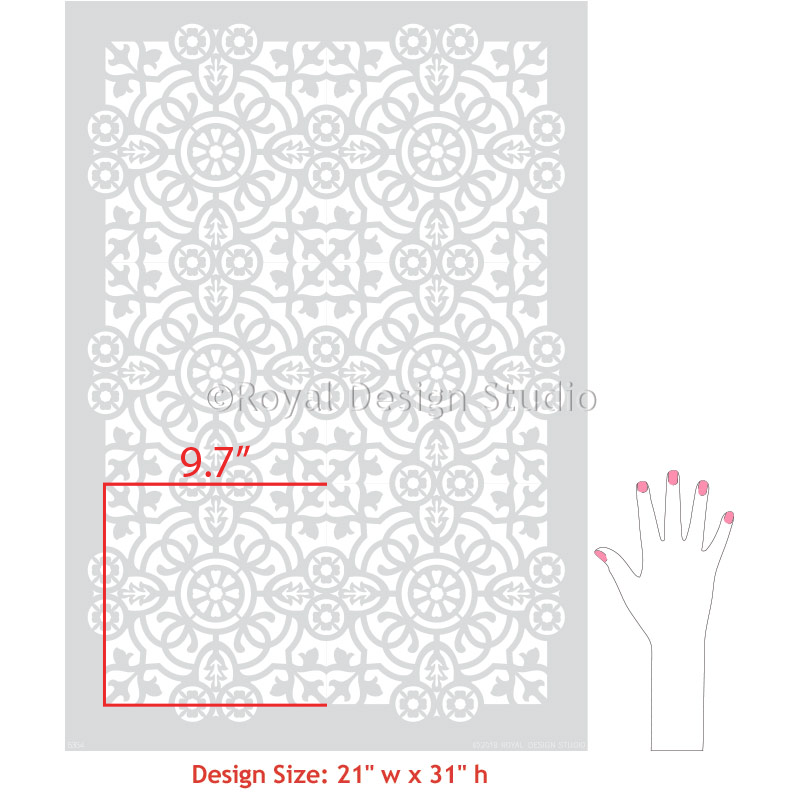 Isabella Tile Allover Stencil