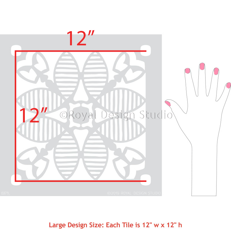Amaranth Tile Stencil