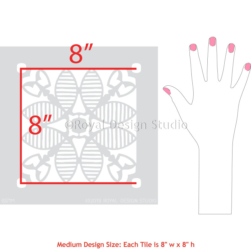 Amaranth Tile Stencil