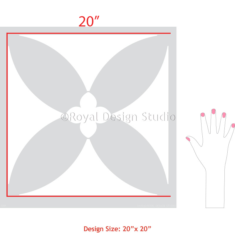 Primrose Tile Stencil