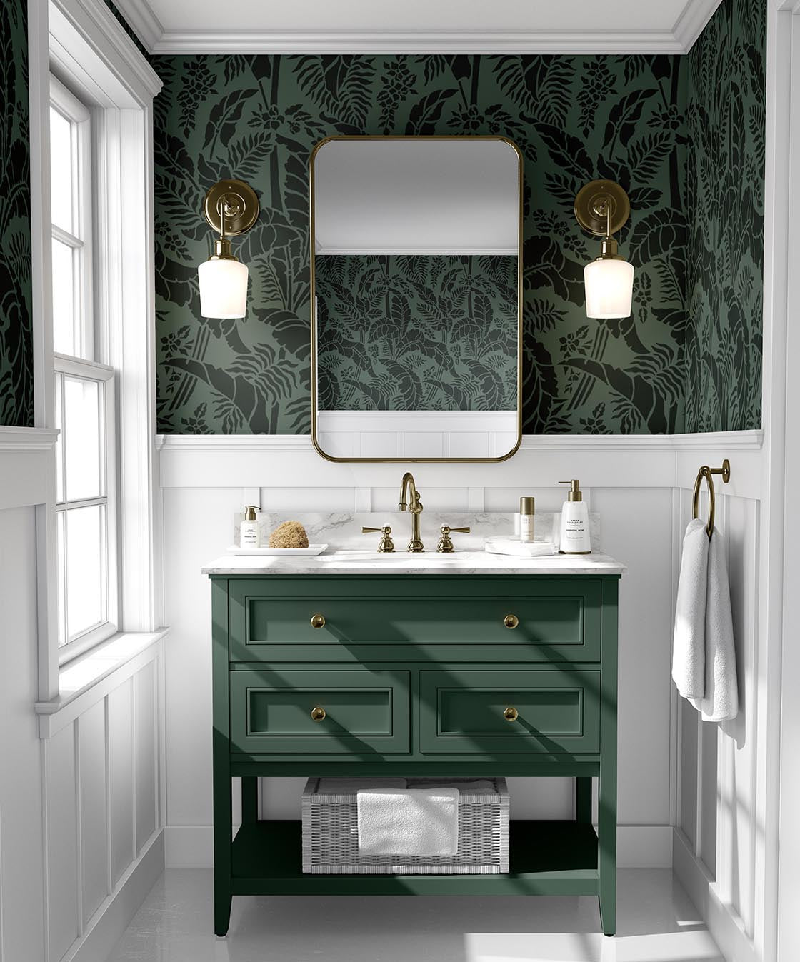 Papua Palm Forest Wall Stencil