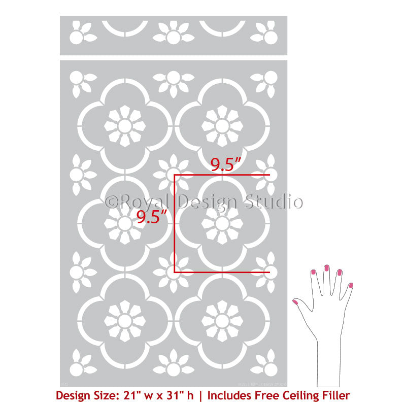 NEW! San Miguel Allover Tile Stencil