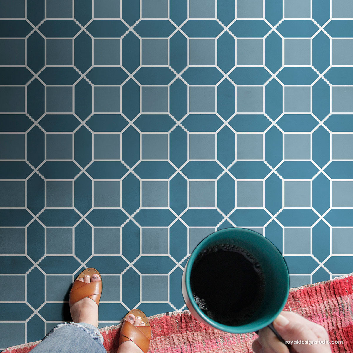 NEW! Mosaic Grid Floor Tile