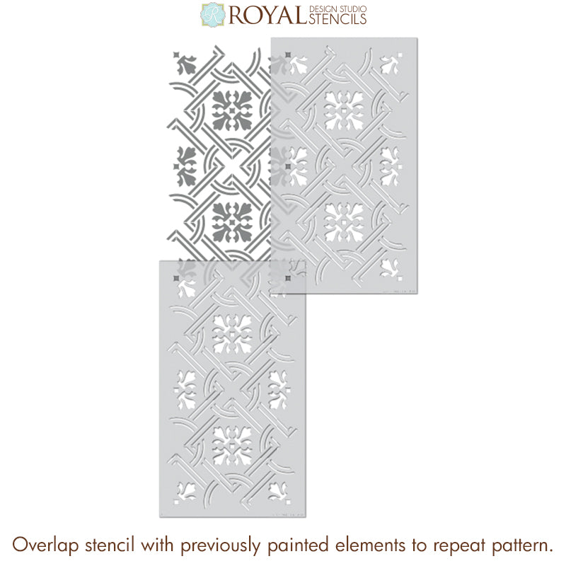 Caitlin Allover Tile Stencil