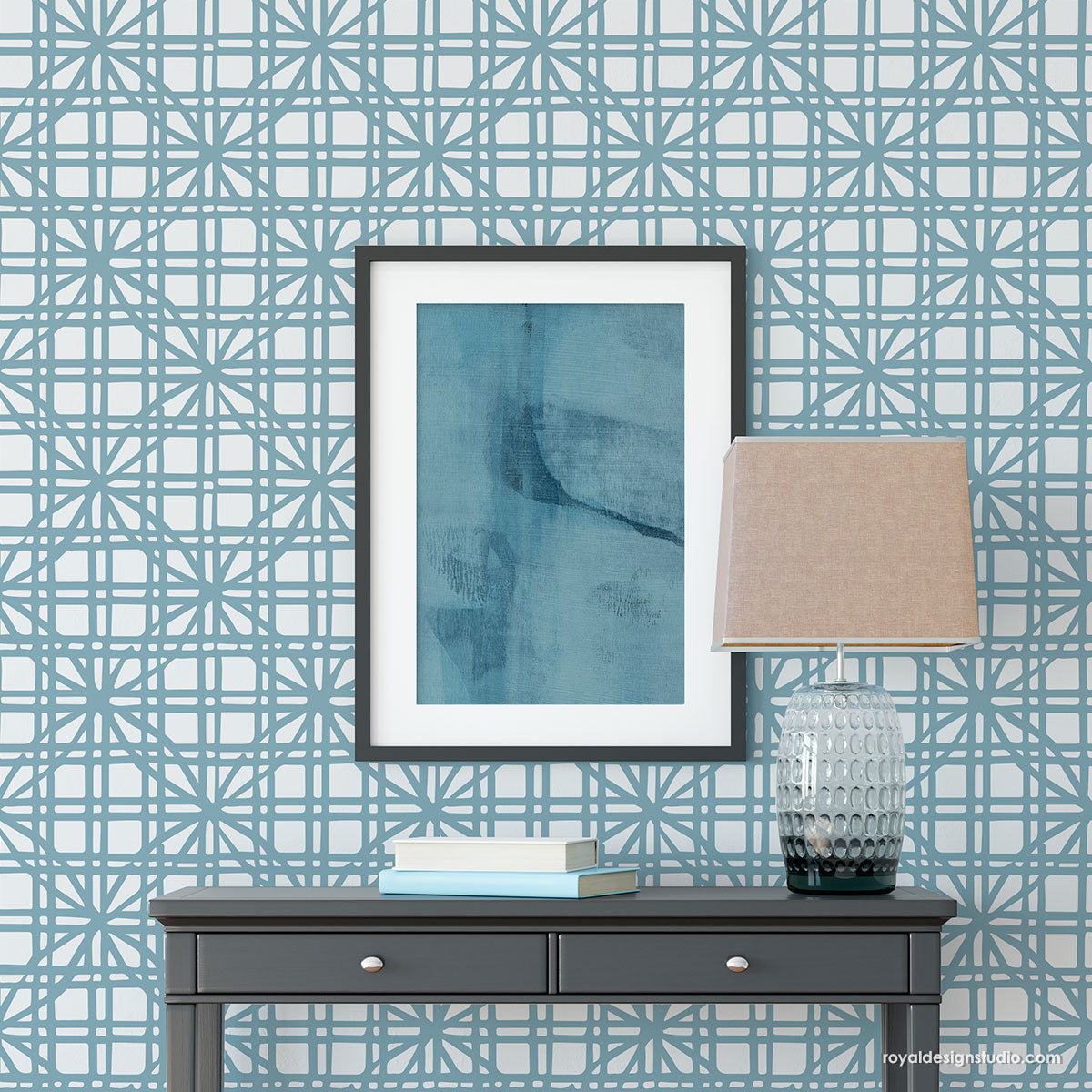 Alden Modern Texture Wall Pattern Stencil