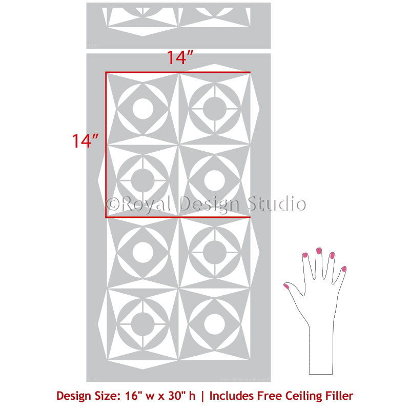 Inside Out Modern Tile Stencil