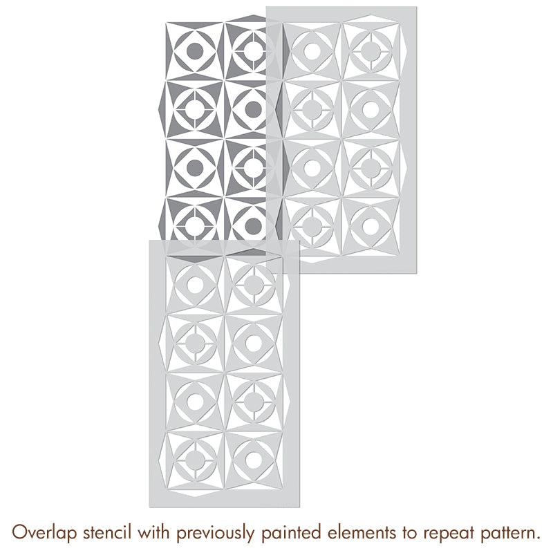 Inside Out Modern Tile Stencil