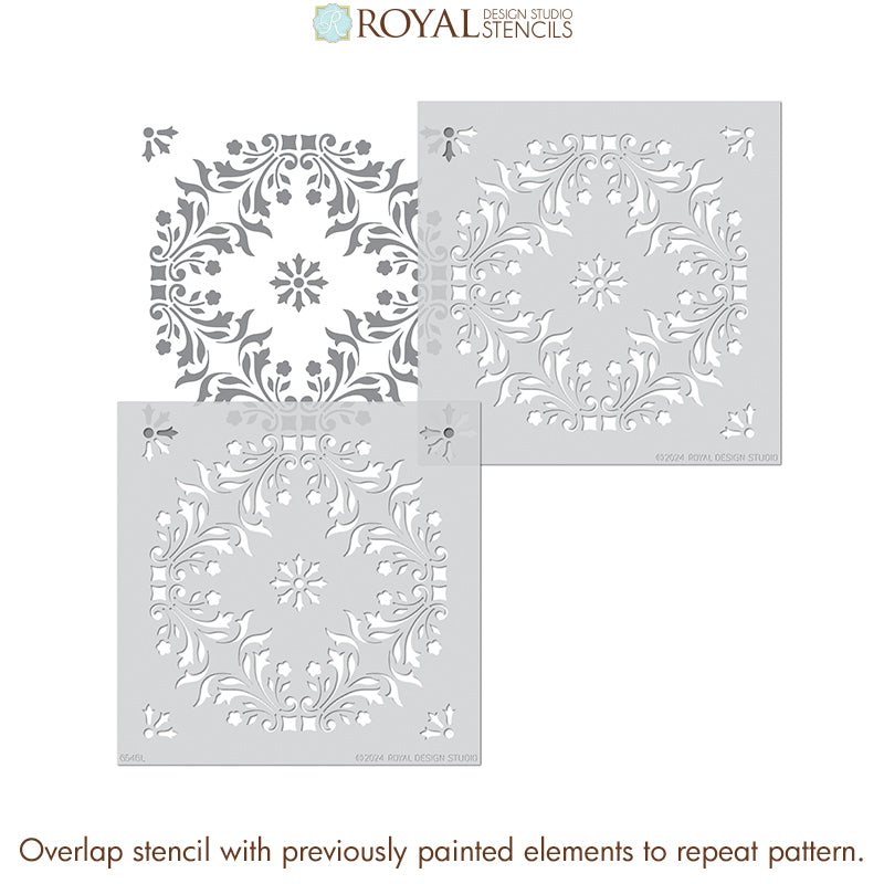Sintra Tile Large Patio Stencil