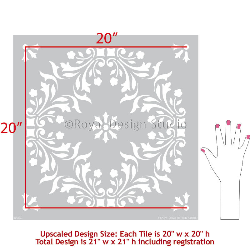 Sintra Tile Large Patio Stencil