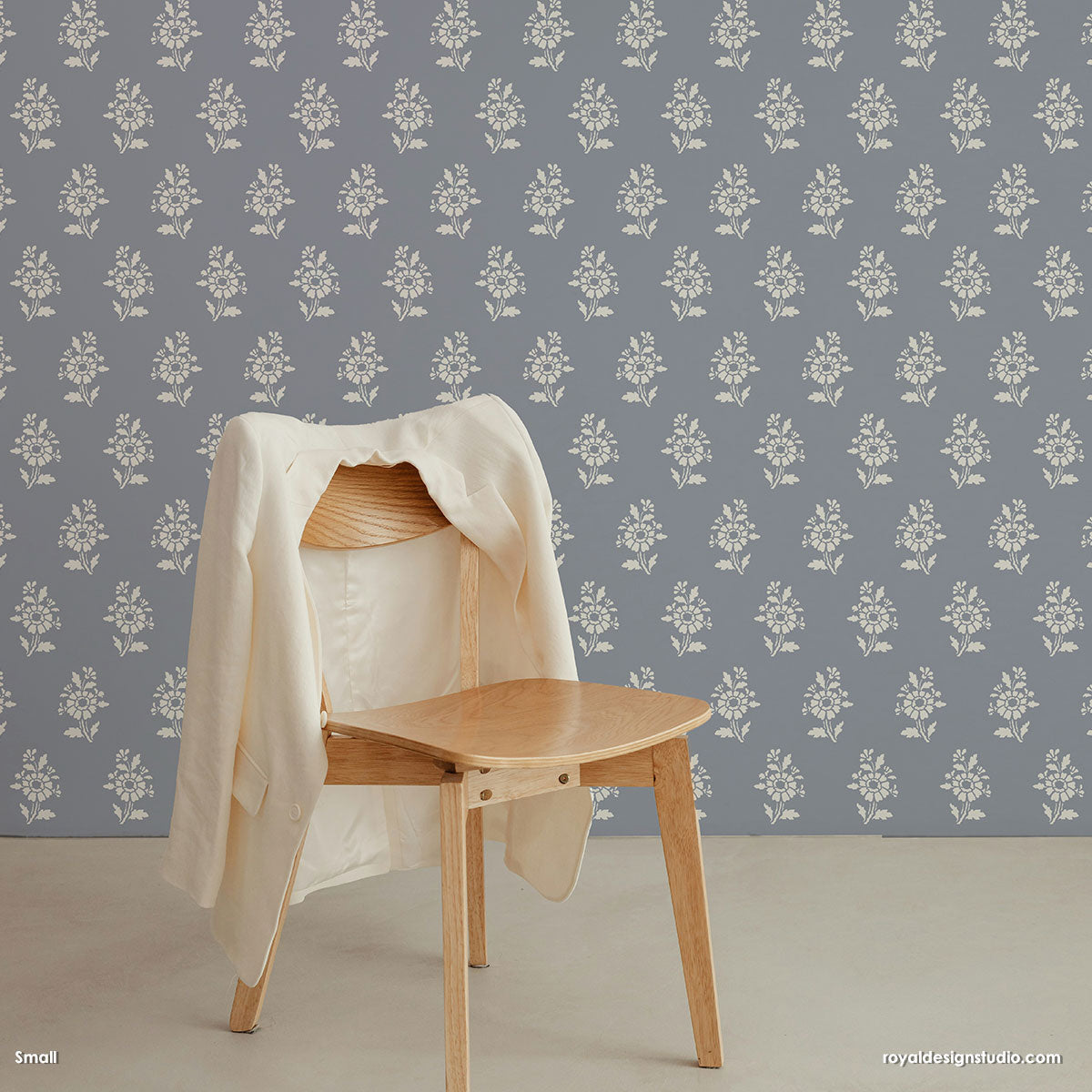Provence Petite Floral Wall Stencil