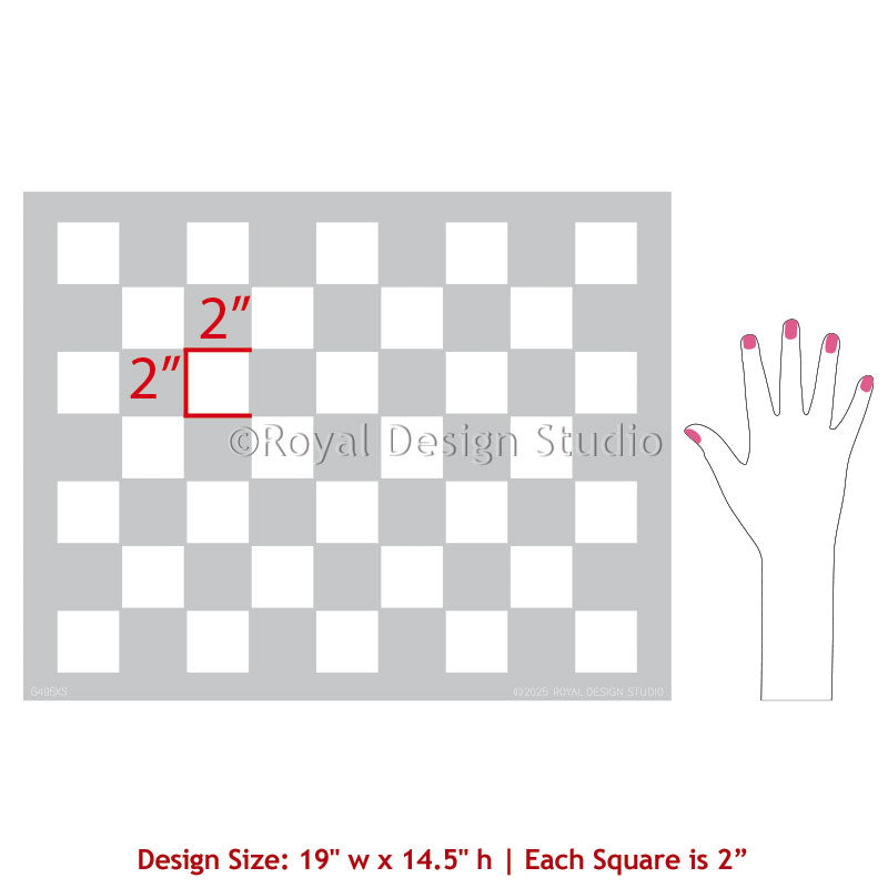 Check it Out Backsplash Stencil