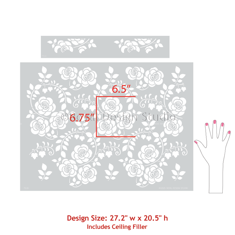 Belle Fleur Art Nouveau Wall Stencil