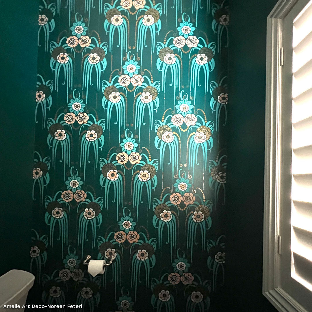Amelie Floral Deco Wall Stencil