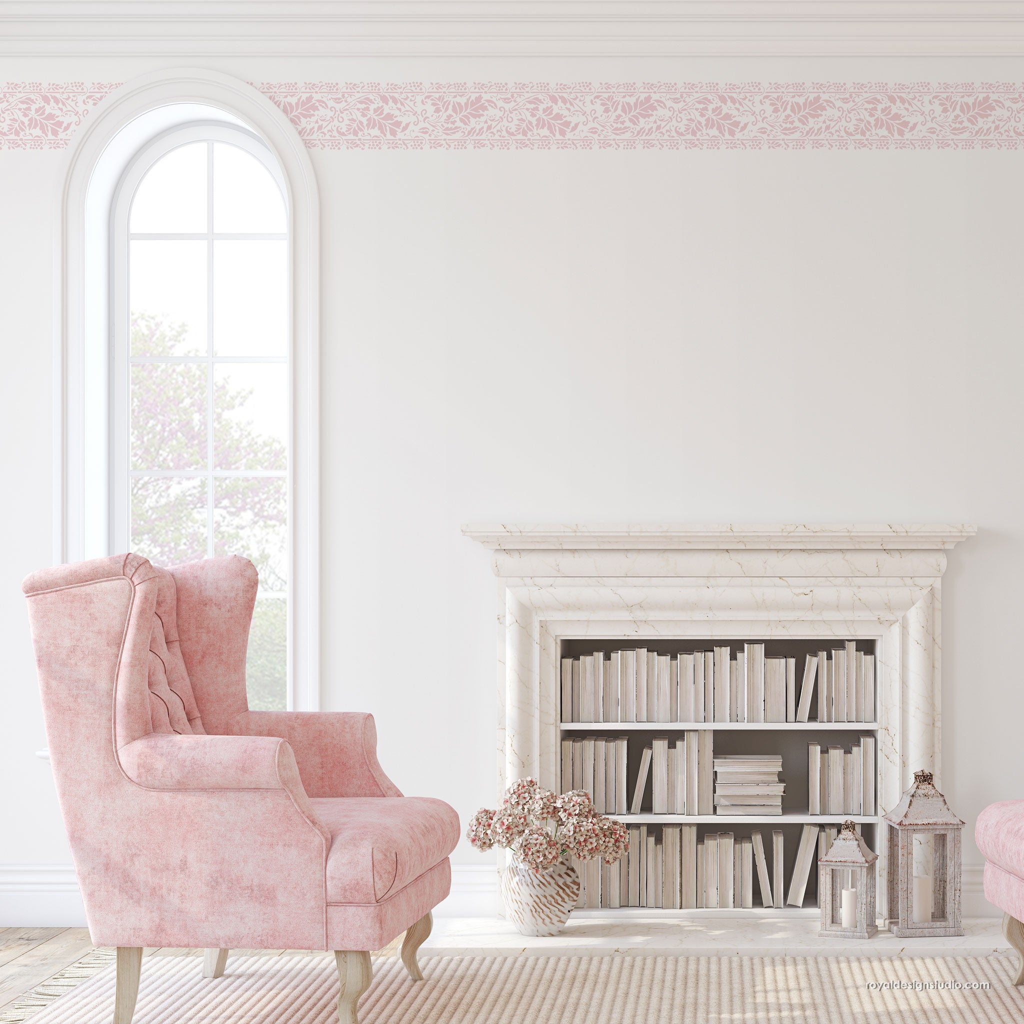 Brocade Border Stencil