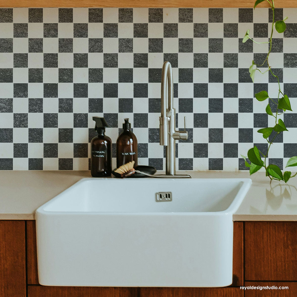 Check it Out Backsplash Stencil